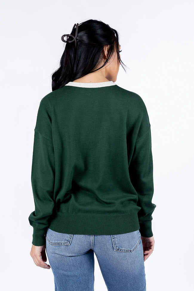 Malibu Golf Club Green Lightweight Sweater