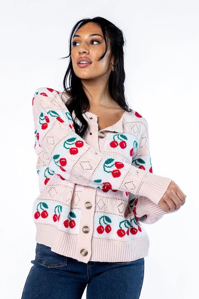 Cherry Happy Blush Cardigan