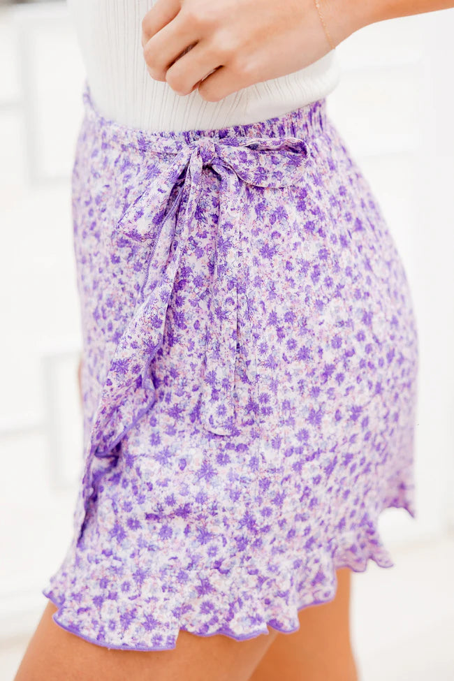 Garden Walls Lavender Floral Skort SALE