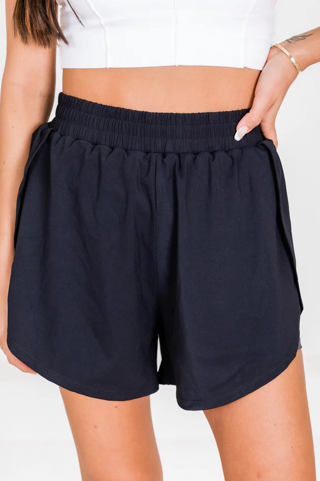 Go For It Black And Charcoal Active Short FINAL SALE