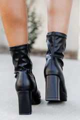 Candace Black Square Toe Booties FINAL SALE