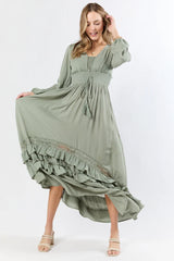 Lucky To Have You Sage Maxi Dress - Coming Soon