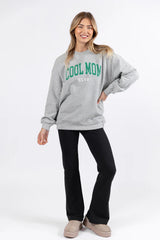 Cool Mom Club Light Grey Oversized Graphic Sweatshirt