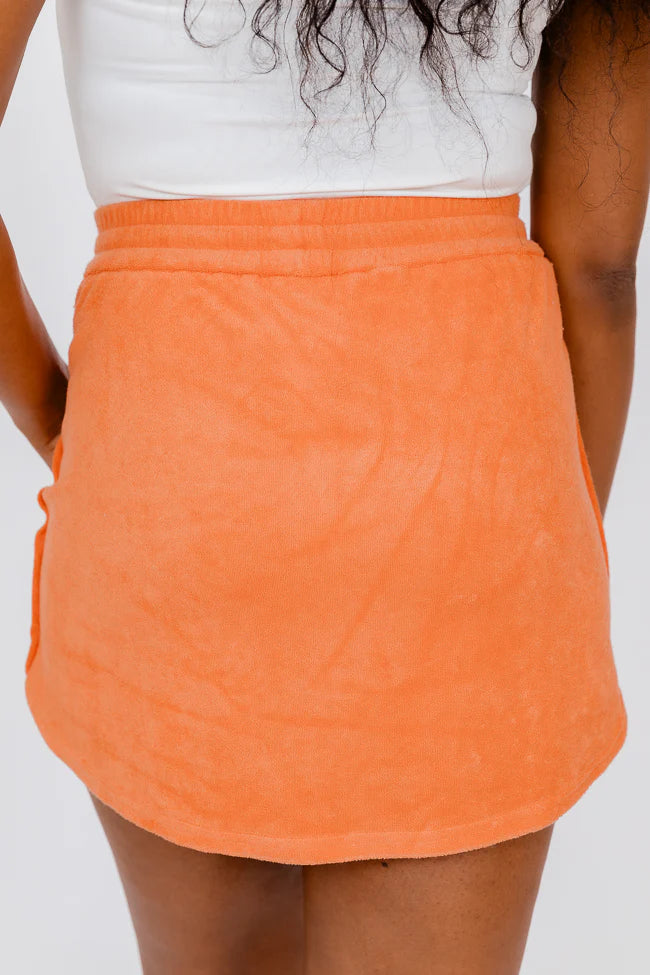 A Leap Of Faith Orange Terrycloth Skort SALE