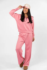 Let's Just Stay Pink Knit Wide Leg Pants SALE