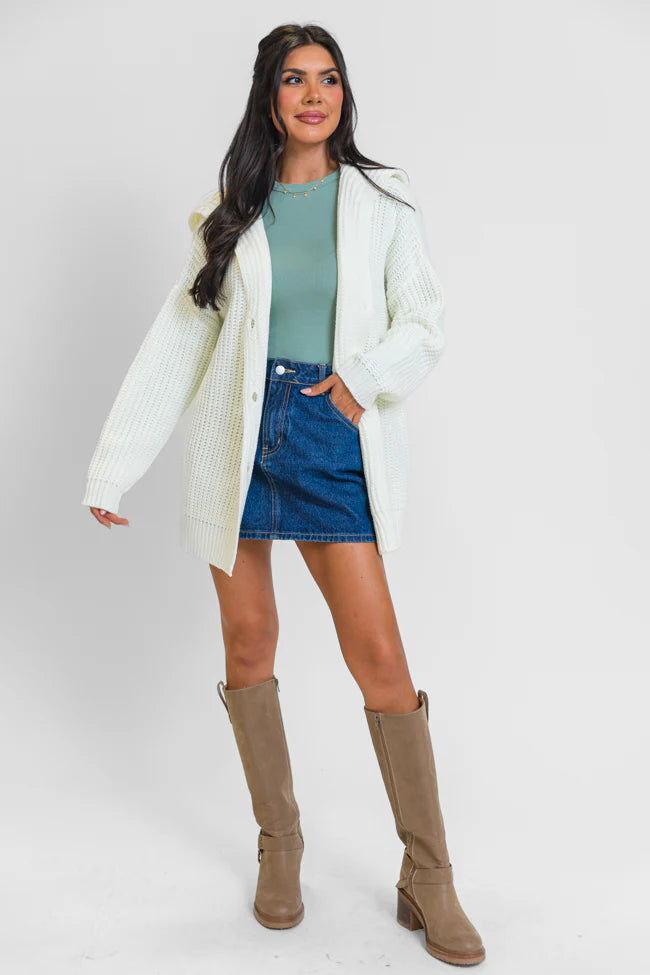 All In Theory Cream Oversized Cardigan FINAL SALE