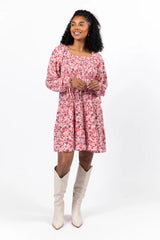 All About You Multi Smocked Knit Floral Dress