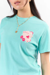 Lucky Me Chalky Mint Comfort Color Graphic Tee