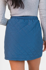 Colder Weather Blue Quilted Skort SALE