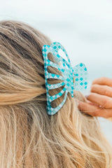 Blue Checkered Hair Clip SALE