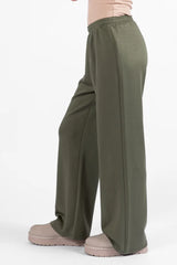 Let's Just Stay Green Knit Wide Leg Pants