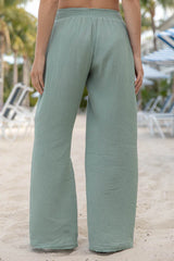 Warmer Weather Sage Gauze Beach Pants SALE