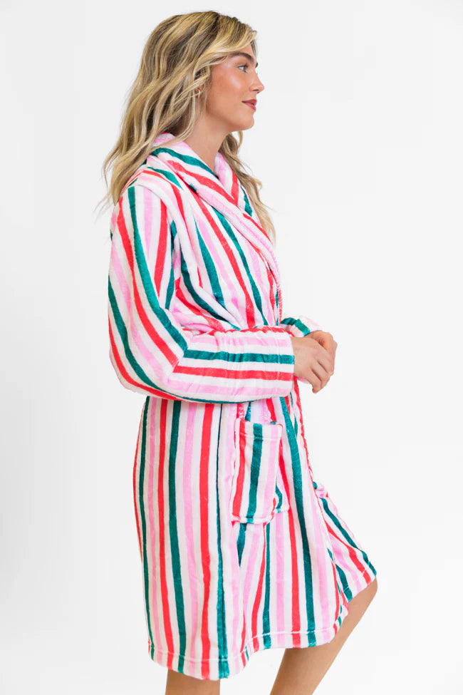 Christmas Stripes Rise and Shine Robe FINAL SALE