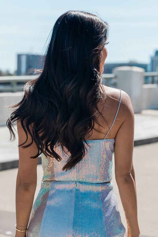 Play The Radio Sequin Stripe Crop Top SALE SALE