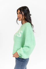 Apres Party Green Sweater FINAL SALE