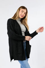 Sweet Nothings Black Chunky Cable Knit Cardigan