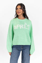 Apres Party Green Sweater FINAL SALE