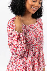 All About You Multi Smocked Knit Floral Dress