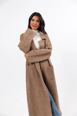 Greta Tan Sweater Coat