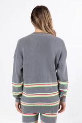 Seeing Stripes Pink and Green Striped Sweater FINAL SALE