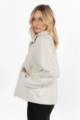 Love Is Everything Ivory Quilted Quarter Zip Pullover