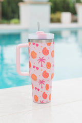 Sippin' Pretty Beachin' It 40 oz Drink Tumbler With Lid And Straw SALE