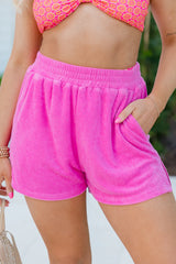 A Leap Of Faith Pink Terrycloth Lounge Shorts SALE