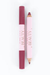 Pink Lily Beauty Double Bloom Dual Lipstick and Lip Liner - Sugar Plum Kiss