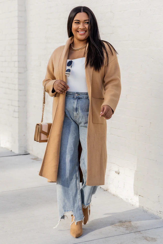 Go Where You Choose Tan Long Cardigan FINAL SALE