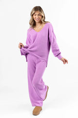 Cozy For Keeps Lavender V-Neck Sweater FINAL SALE