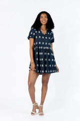 Figured It Out Navy Stitched Detail Mini Dress