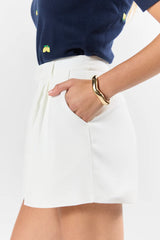 Fresh Path Ivory Tailored Shorts