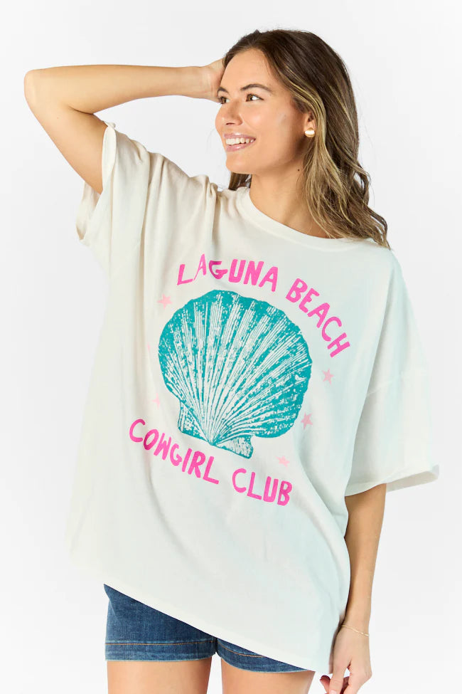 Laguna Beach Off White Hyfve Oversized Graphic Tee