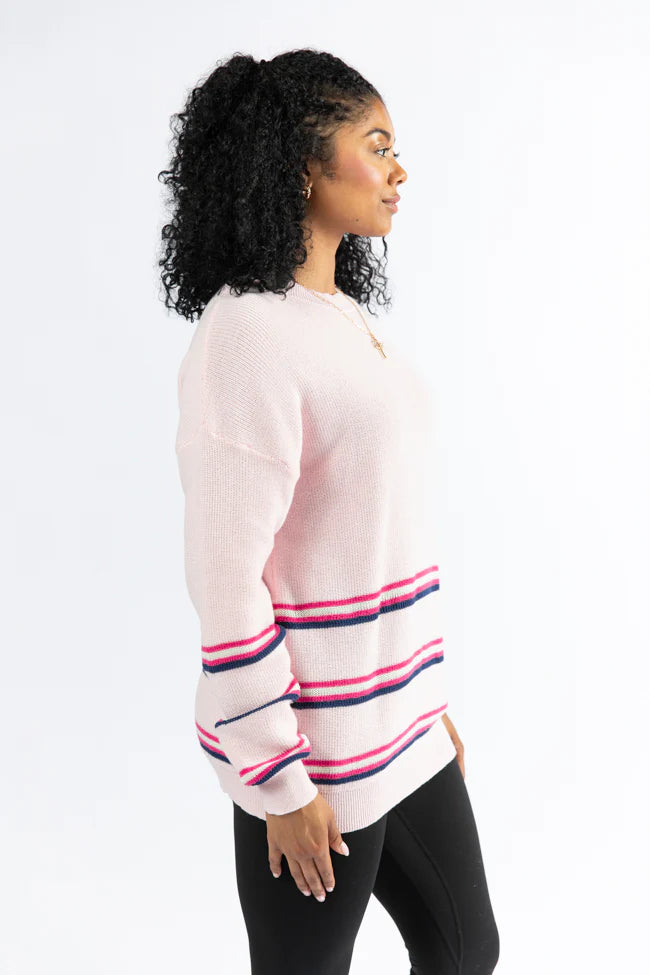 Seeing Stripes Pink and Purple Striped Sweater FINAL SALE