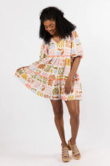 Iconic Summer Multi Print Mini Dress