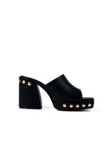 Hunter Black Studded Heels