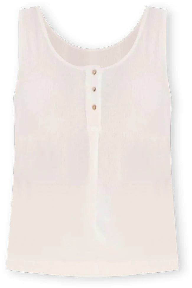 Keeping It Simple Ivory Textured Henley Tank FINAL SALE