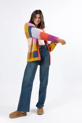 Still Deciding Multi Color Block Cardigan SALE