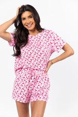 Over the Moon Cherry Hearts Pajama Top FINAL SALE