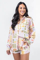 Windswept Wishes Multi Icon Print Top