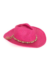 Beach Girl Fuchsia Shell Cowboy Hat SALE