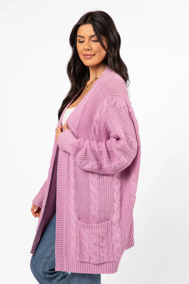 Won't Change My Heart Orchid Cardigan SALE