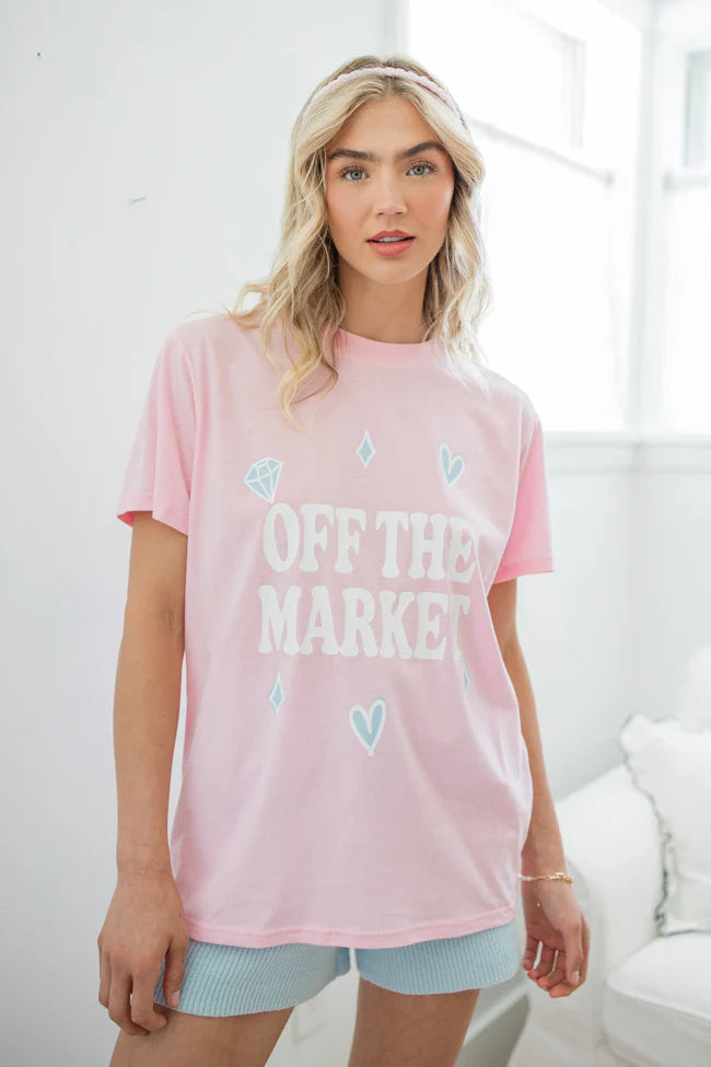 Off The Market Light Pink Oversized Graphic Tee