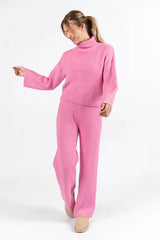 Keep It Comfy Candy Pink Fuzzy Turtleneck Sweater Set SALE