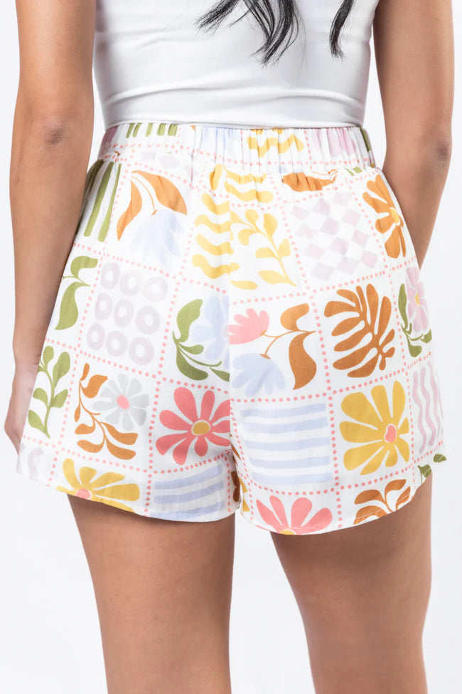 Windswept Wishes Multi Icon Print Shorts