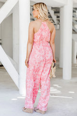 Sweet But Salty Pink Floral Jumpsuit FINAL SALE