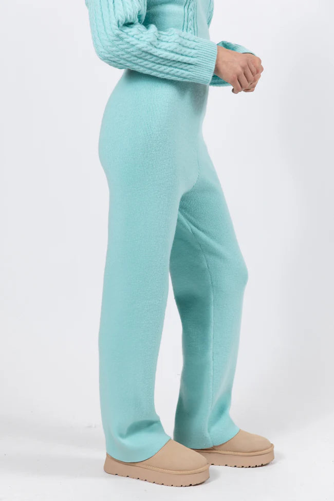 On My List Mint Sweater Lounge Pants SALE