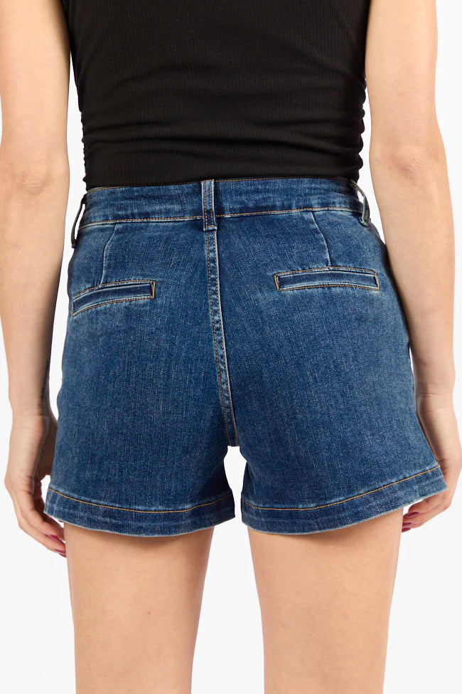 Come As You Are Dark Wash Relaxed Fit Denim Shorts