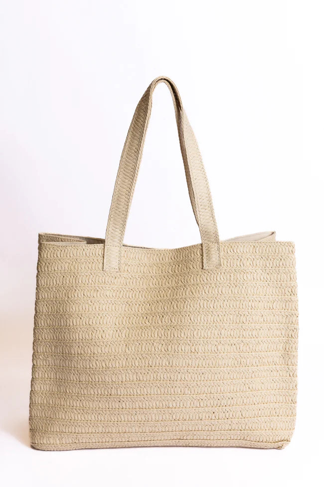 Beach Bum Raffia Beach Bag