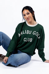 Malibu Golf Club Green Lightweight Sweater